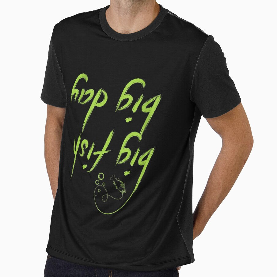 Funny Big Fish Big Day, Fish Design for Men T-Shirt by shop   luisant