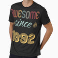 Vintage 1992 Birthday Shirt, Awesome Since 1992 Retro Tee, Unisex Soft Cotton Party Wear, Perfect Birthday Gift for Him or Her by johnharry3