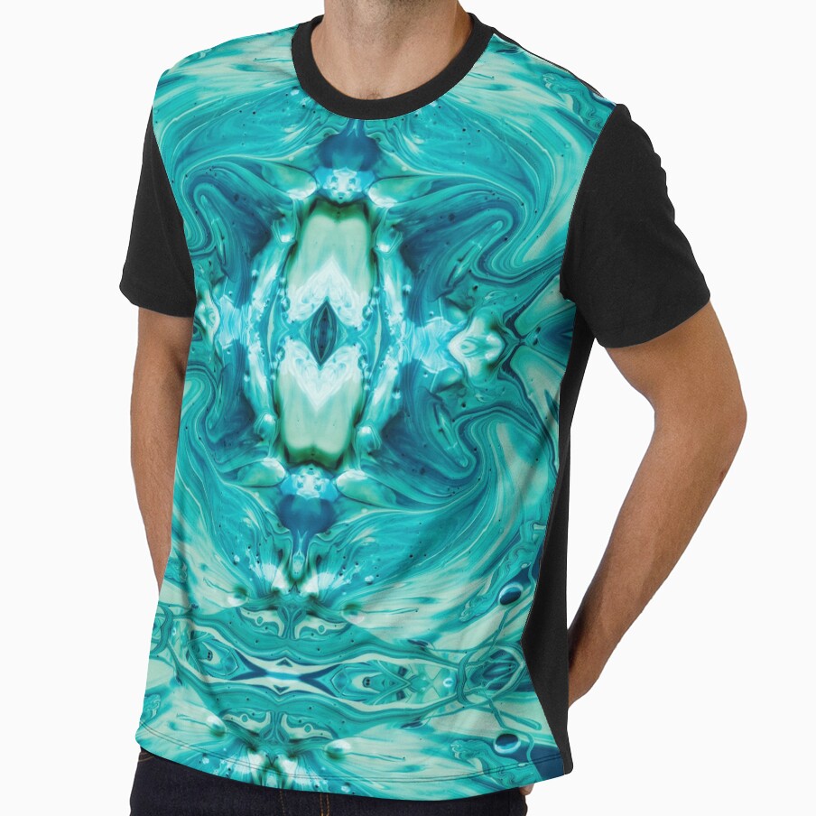 Symmetrical design in blue-turquoise 5.0 by Psilographics