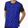 Clustered Blue Dots on Dark Blue by JaygiesDesign