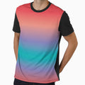 Symmetrical Retro Red Teal and Purple Gradient by BetweenForms