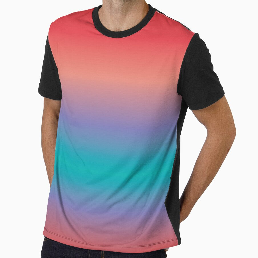 Symmetrical Retro Red Teal and Purple Gradient by BetweenForms