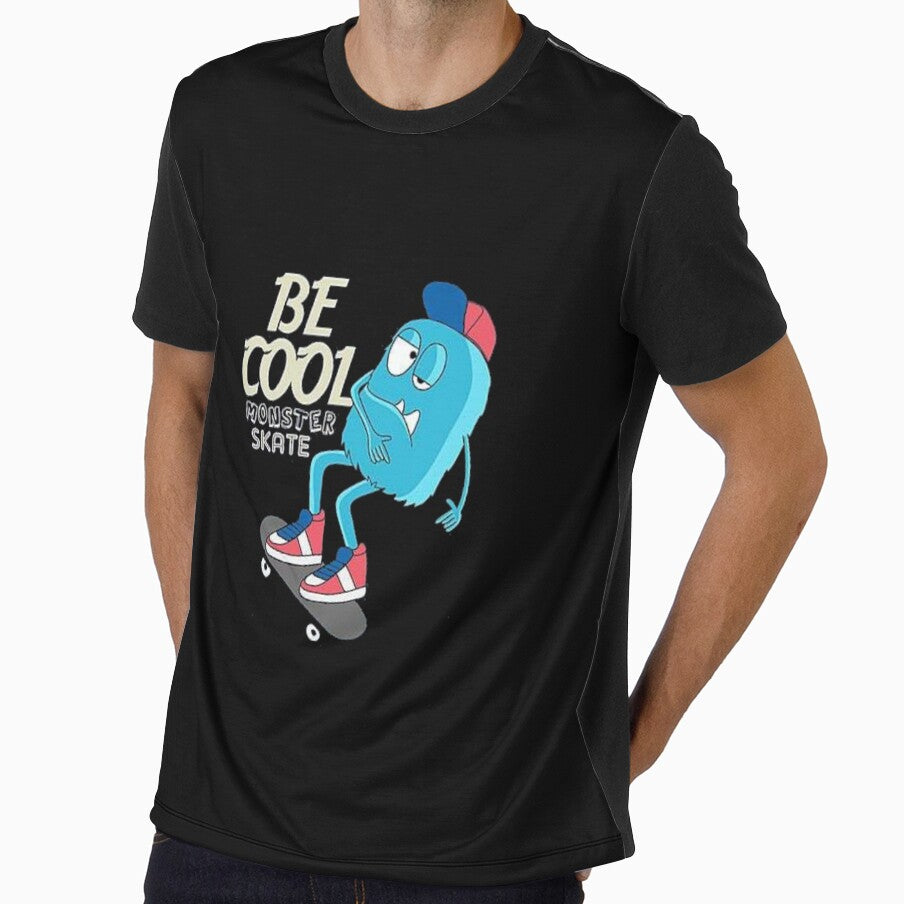 Be Cool T-shirt Men Skateboard T-shirt, Skateboarding Gift , Skateboard Deck,Skater , Gift for Men ,Gift for Boyfriend ,Gift for Son by Mogadoor