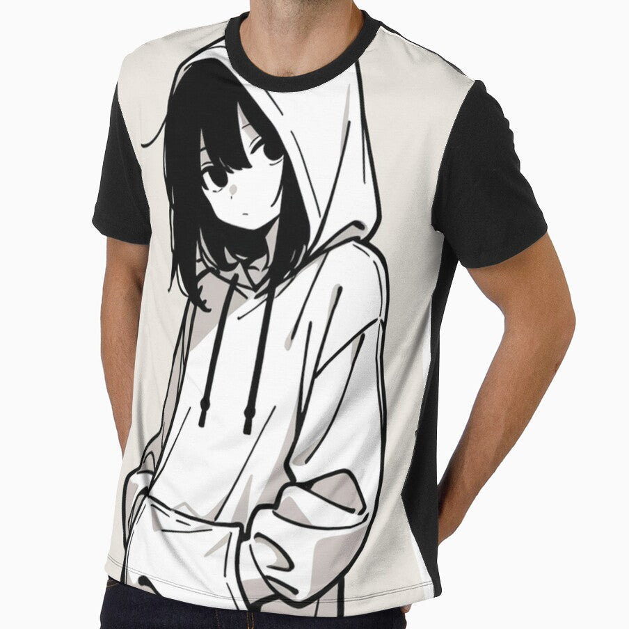 Fashion - Man in White Hoodie Hood Up Streetwear Anime by AnimeShin