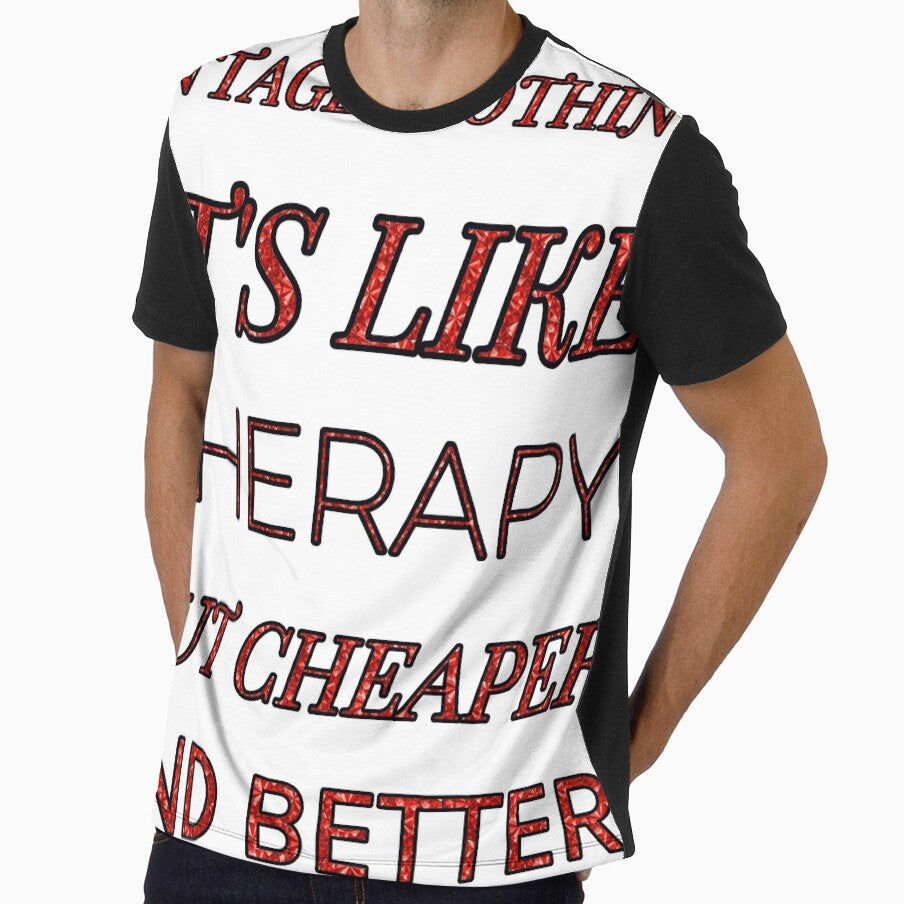 Vintage Clothing It'S Like Therapy But Cheaper And Better Red Rhinestone by TheIconSmith