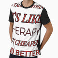 Vintage Clothing It'S Like Therapy But Cheaper And Better Red Rhinestone by TheIconSmith