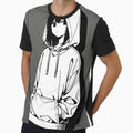 Fashion - Man in Black Hoodie Hood Up Streetwear Anime by AnimeShin
