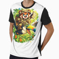 Adventure Explorer Red Panda Riding a Toucan – Cute Jungle Mascot T-Shirt by D.Shop