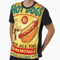 Vintage Hot Dog Poster by RetroRabbitCo