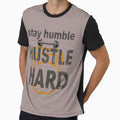 Stay Humble Hustle Hard Streetwear Gym Quote Barbell Kettlebell. by LunaPrintCo