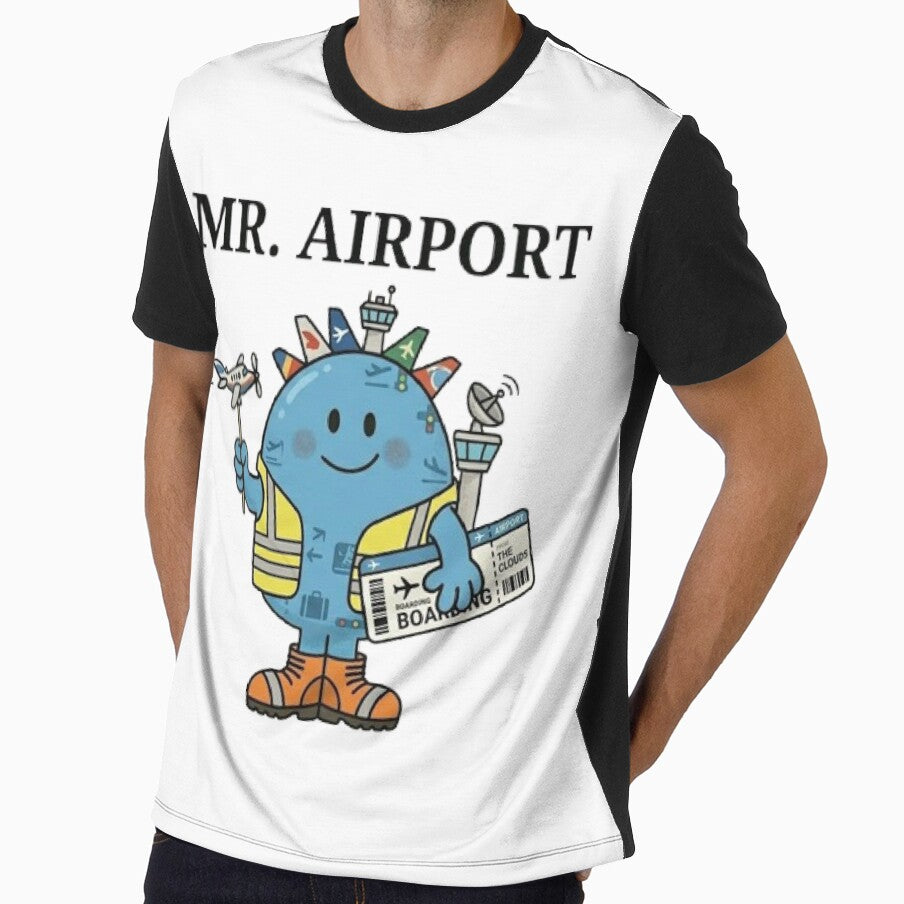 Mr Airport Character Travel Vacation Holiday Airplane Plane Boarding Pass Flight by SamiraArts