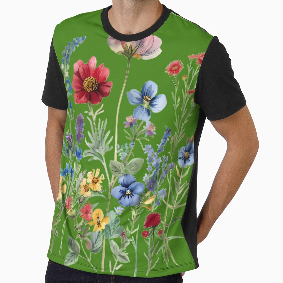 “Prairie Floral Burst” by Art-Vortex-fr