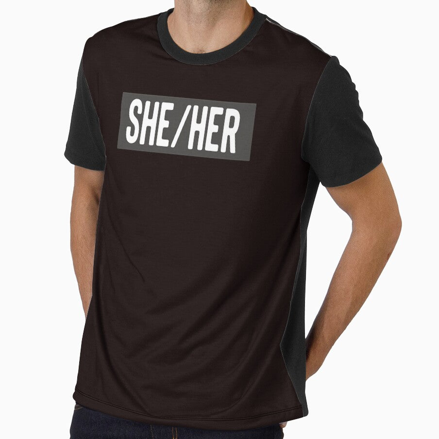 She Her Preferred Pronouns Premium T shirt by oblazzn