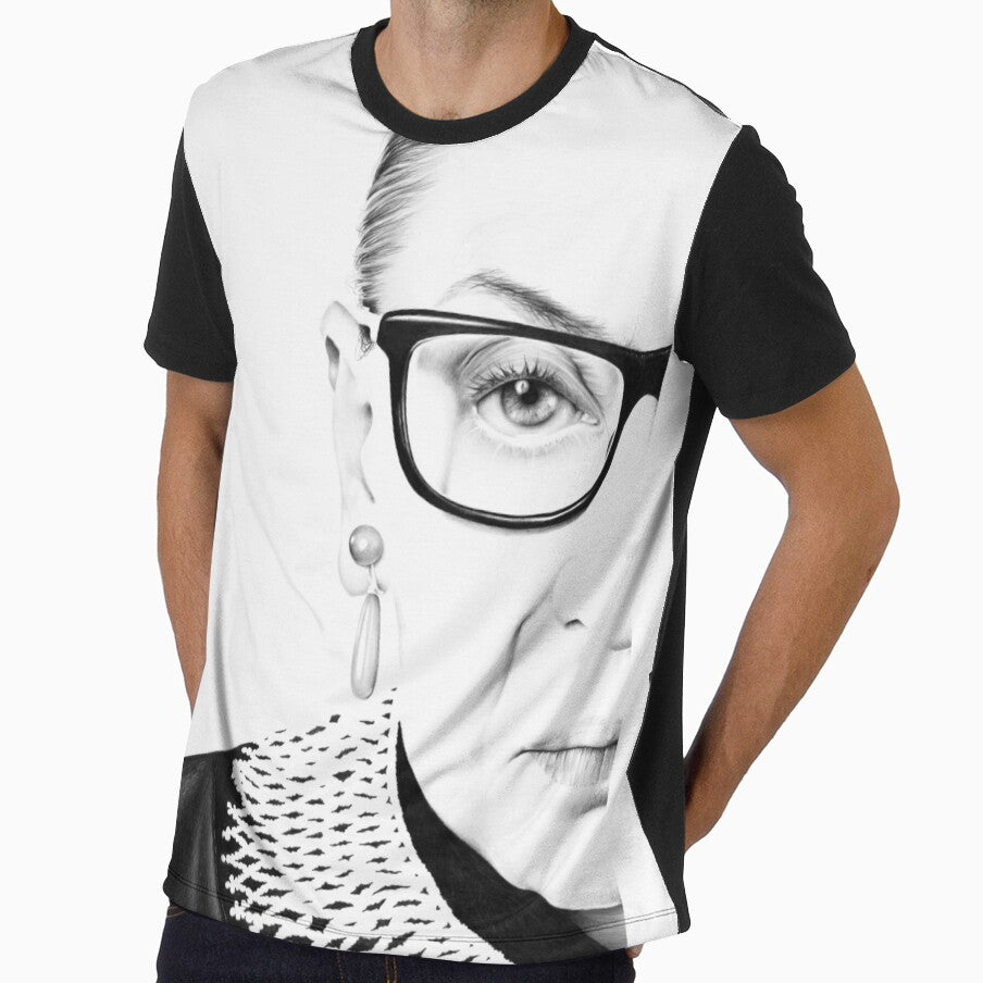 Ruth Bader Ginsburg Half Portrait by IleanaHunterArt