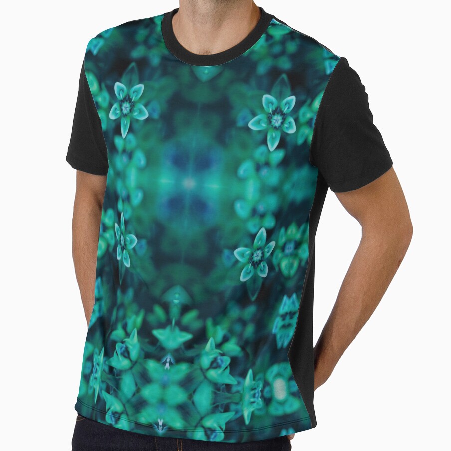 Flower magic in turquoise by Psilographics