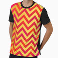 Chevron gold and red color gradient pattern by likebakerdo