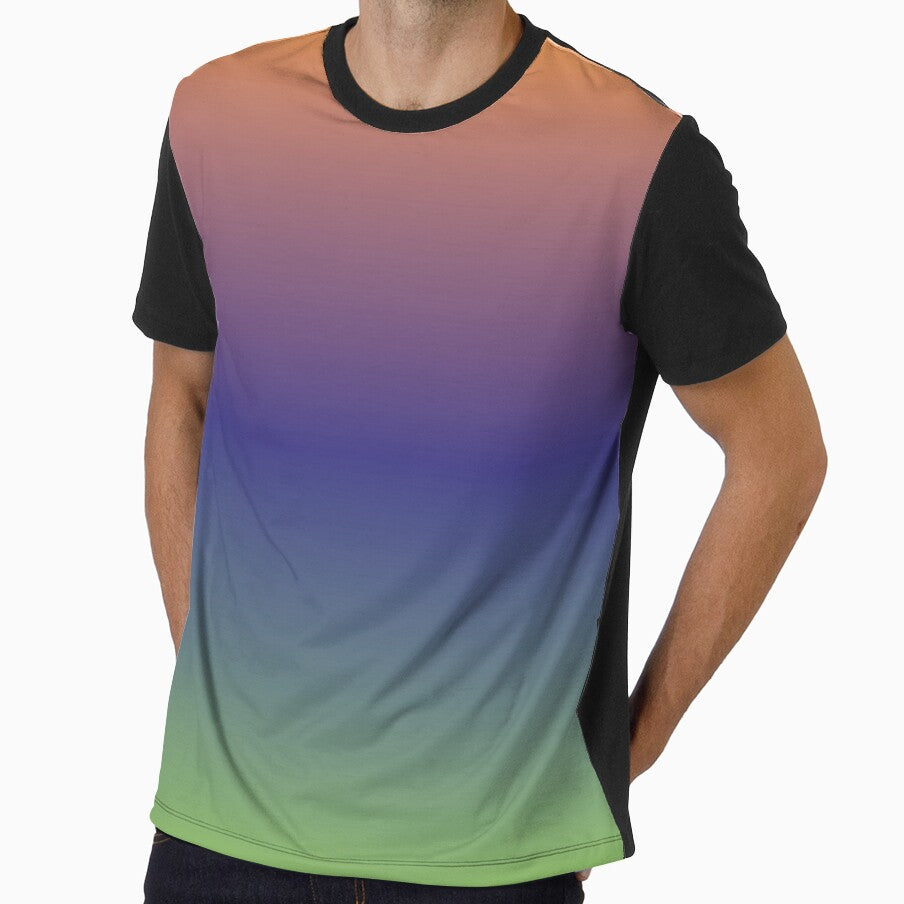 Retro Orange Purple and Green Ombre Gradient by BetweenForms