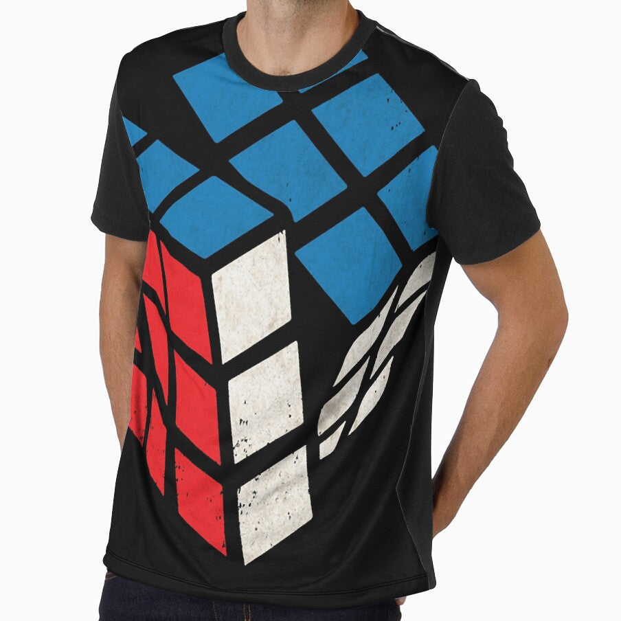 Minimal Rubik's Cube graphic t-shirt by SolomonYoon