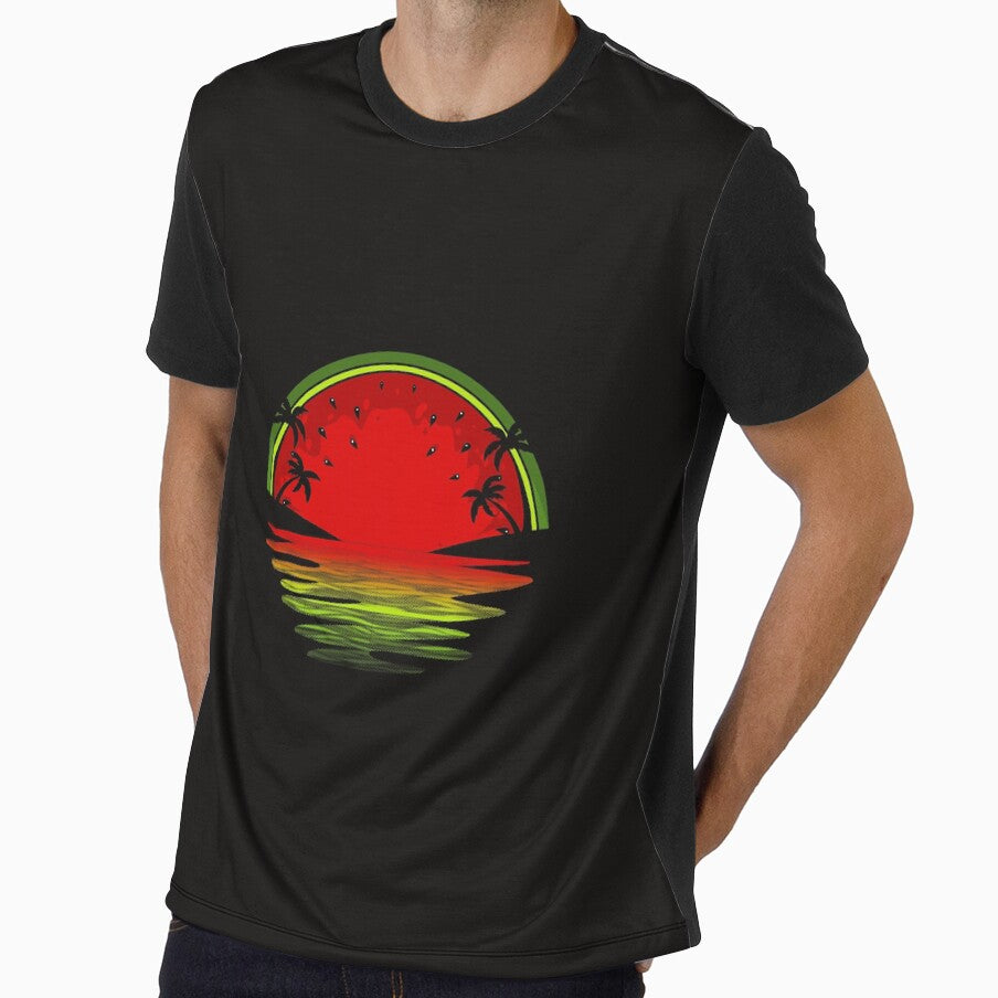 Cool Watermelon For Men Women Tropical Sunset Fruit Summer by BalajiSoni