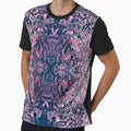Symmetrical design in pink and blue by Psilographics