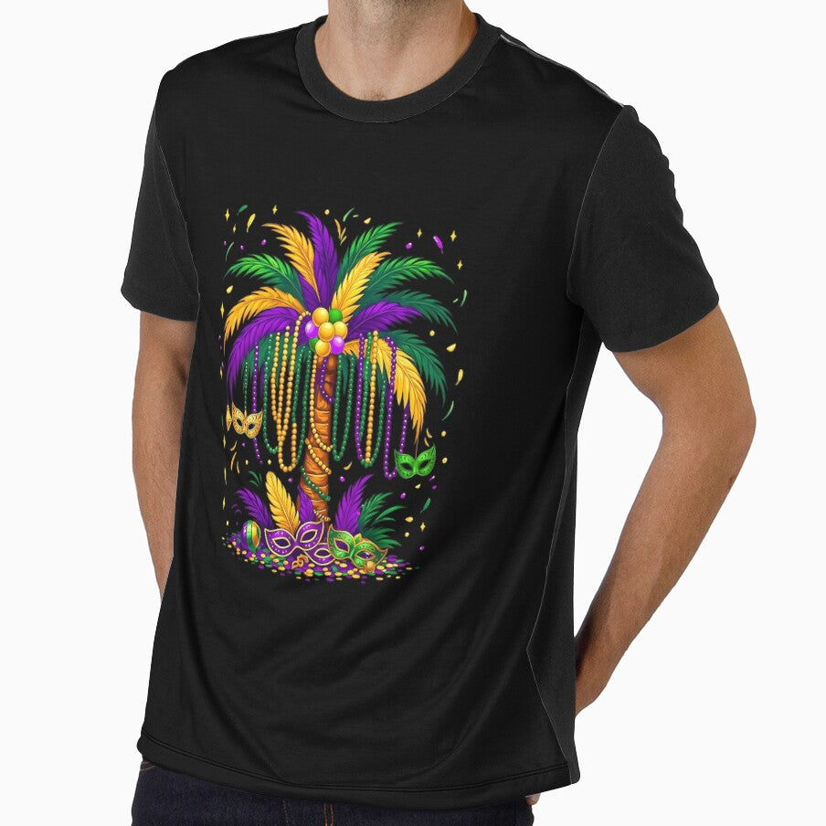 mardi gras Palm Tree Hawaiian  Men Women Kids by Boutkimaewab