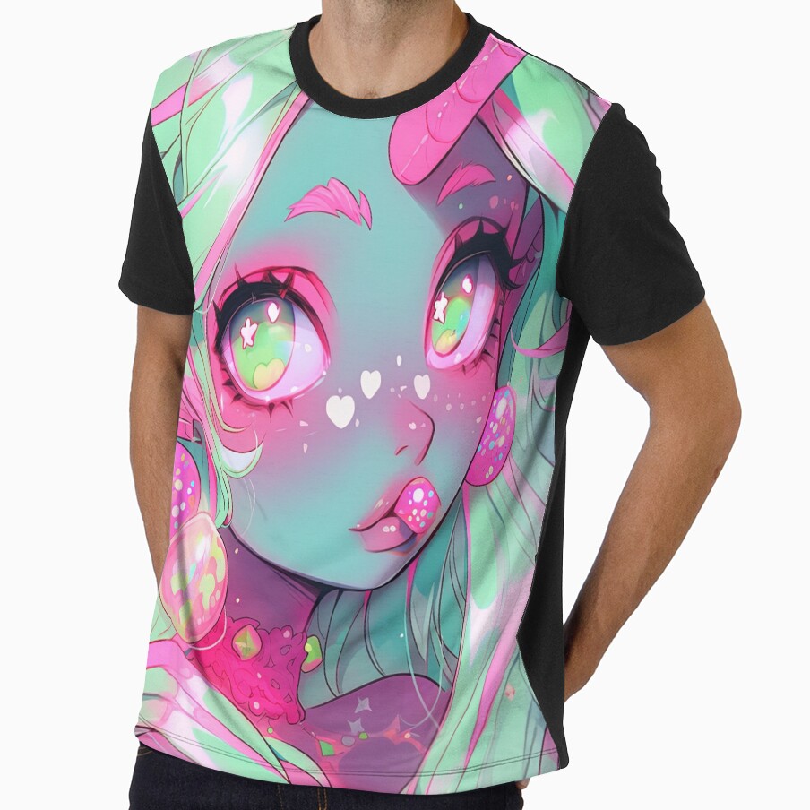 Magical Pastel Bubblegum Fantasy Anime Girl by bubblegoth