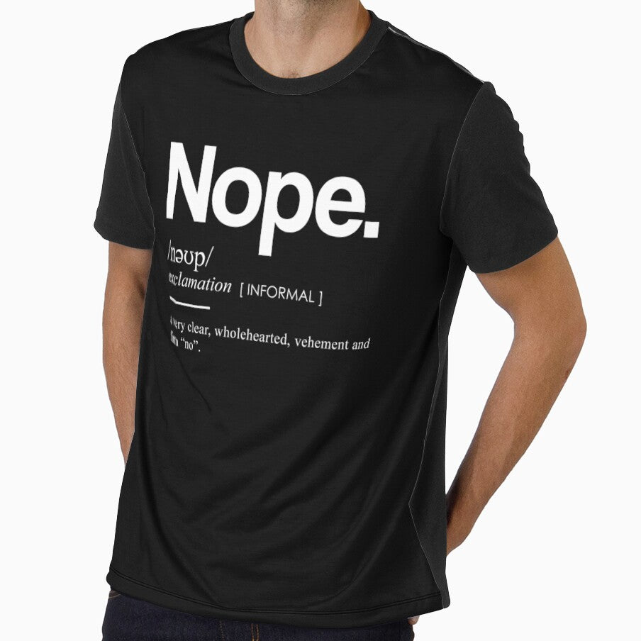 Nope Funny Definition 3 - Funny Dictionary Meaning - Minimal, Modern Typography Print by Studio Grafiikka