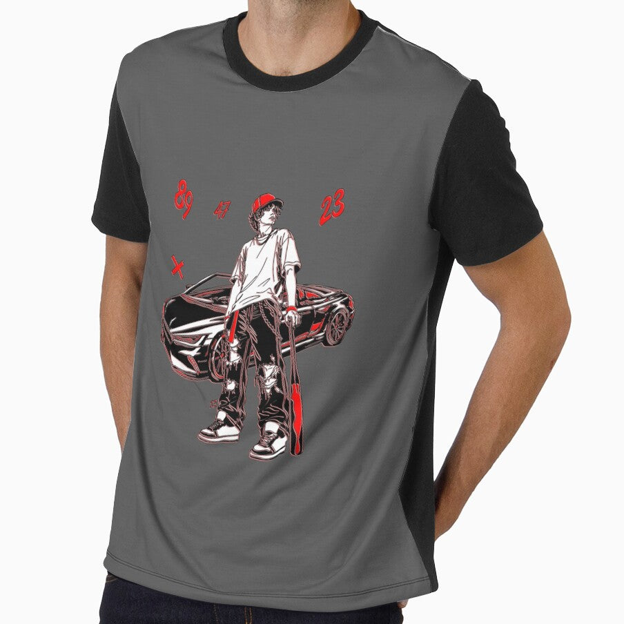 Urban Street Rebel with Sports Car – Graffiti Style Graphic by 4rpixs
