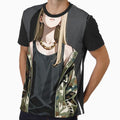 Fashion - Woman in Camouflage Camo Jacket Tank Top Gold Chain Anime Variant 4 by AnimeShin