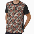 Vintage Batik Cacao Pod Geometric Pattern Earth Tones by A1DesignMinimal