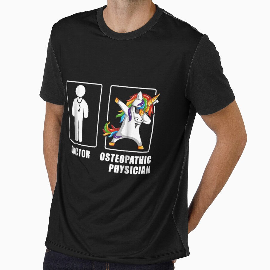 Cool Osteopathic Physician Men Unicorn Funny Shirt by ShayDuffin
