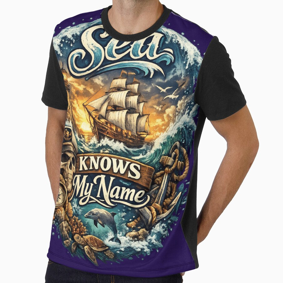 The Sea Knows My Name – Vintage Fisherman Nautical T-Shirt by XxZainStylexX