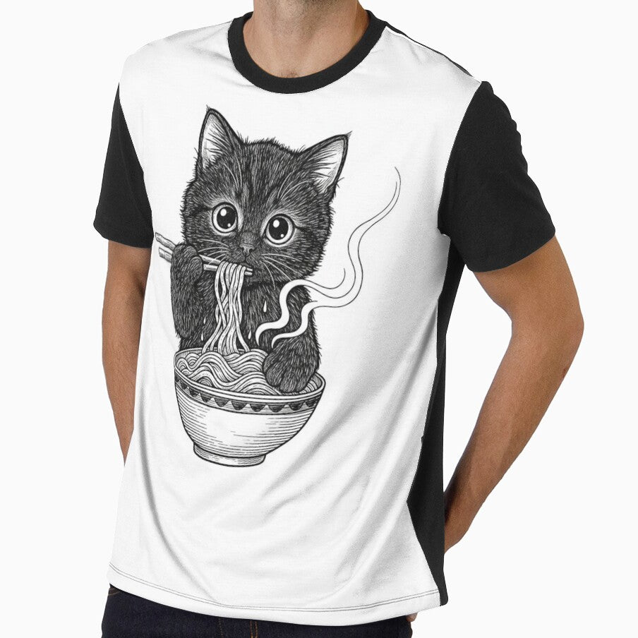 Noodle Cat Kids, Funny Ramen Kitten by DesignDenDo ⭐⭐⭐⭐⭐