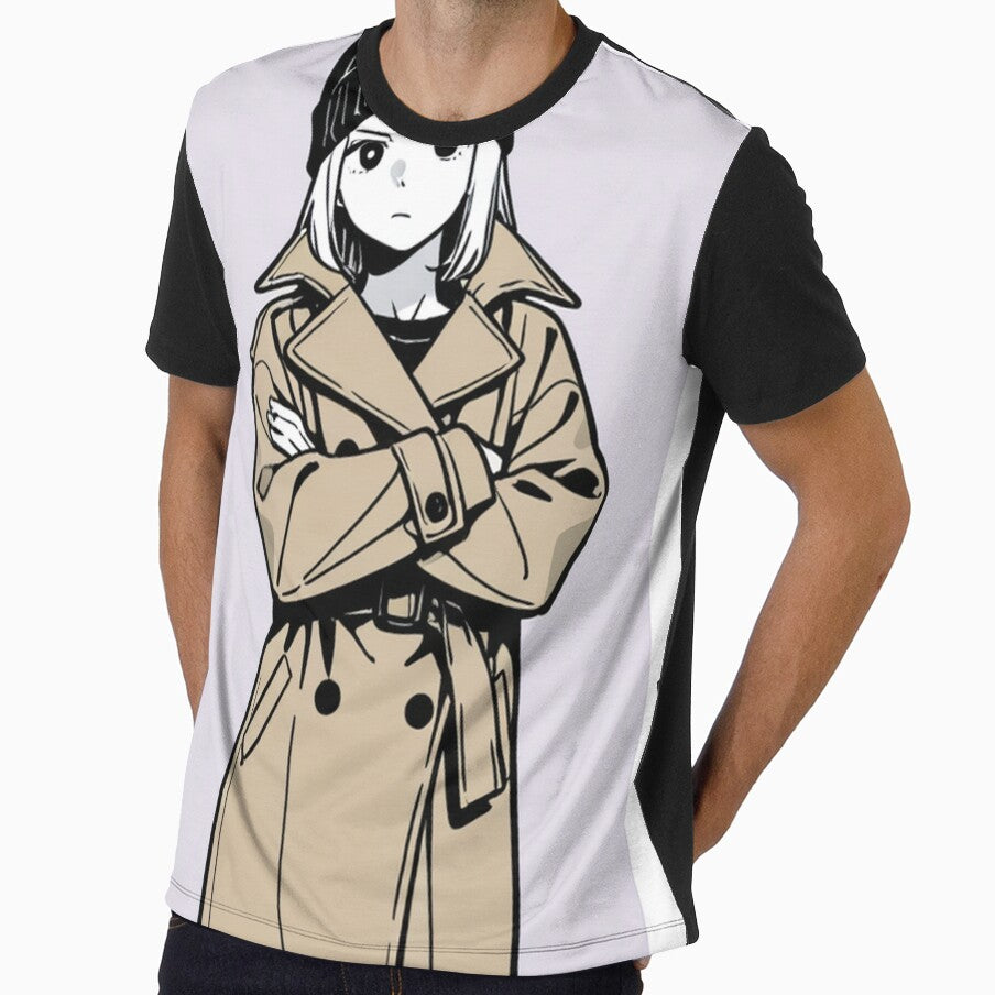 Fashion - Man in Beige Trench Coat Beanie Streetwear Anime Variant 4 by AnimeShin