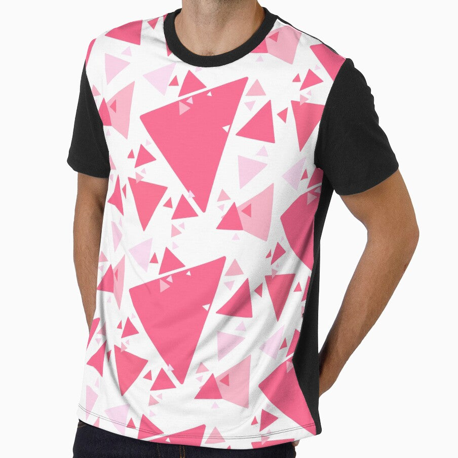 Triangle pattern, Pink triangle, by PAINTORS