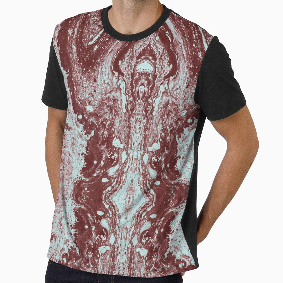 Symmetry in red and light blue by Psilographics