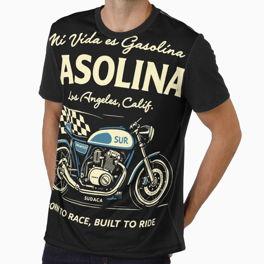 Motorcycle Racing T-Shirt by Matinez Pink