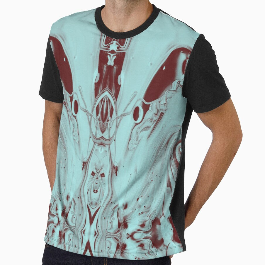 Symmetry in red-light blue by Psilographics