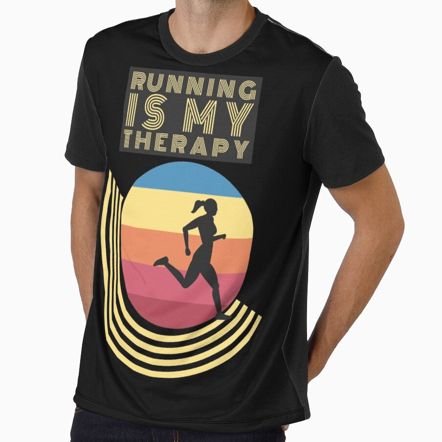 Running Is My Therapy Premium T-Shirt by joannonapk6