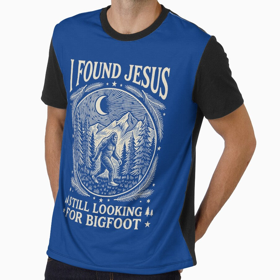 I Found Jesus Still Looking for Bigfoot Funny Sasquatch Faith by cherylcarney