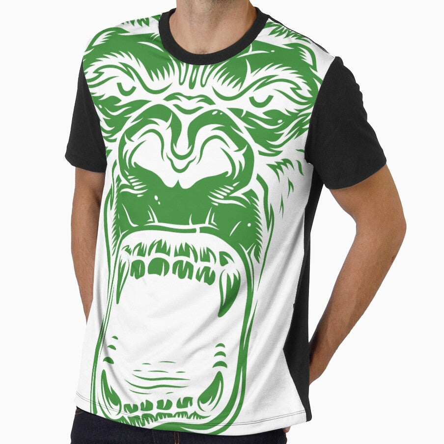 Face of gorilla on green by PherppaXz