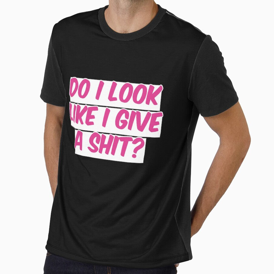 Do I look like I give a shit, pink, black by FunStickerr