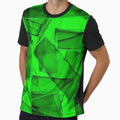 Colorful abstract Green broken glass Geometric pop art Green by PinkPinkArts