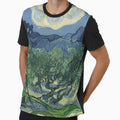 Vincent van Gogh's Olive Trees with the Alpilles in the Background by mosfunky
