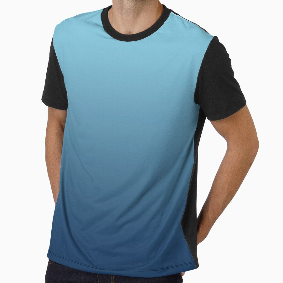 Dark to Light Blue Ombré Gradient Pattern by designsbyreaia