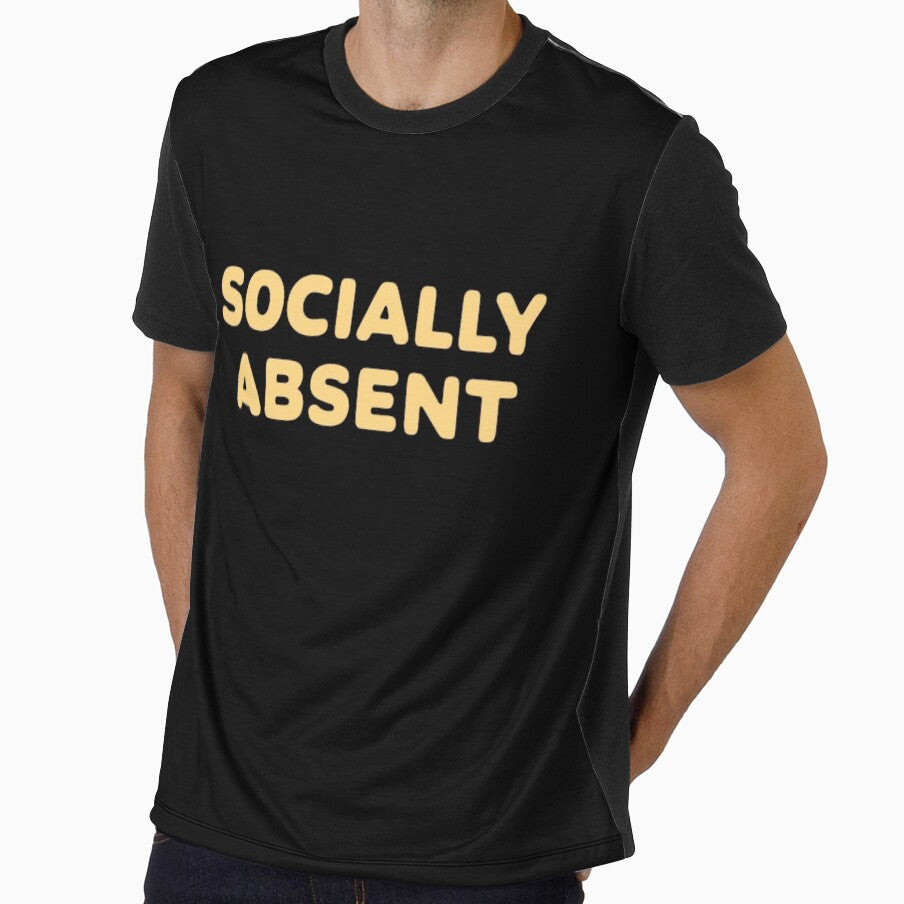 Socially Absent, Funny Quote Apparel and Gifts | Witty, Relatable Humour by harmzk90