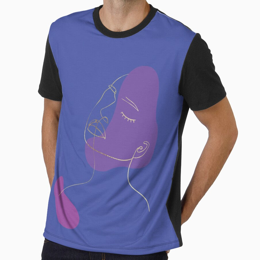 Abstract Line Art Woman | Bold Purple by SoNifty