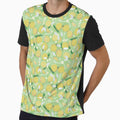 Citrus summer lemons on a green background seamless pattern by Acim0
