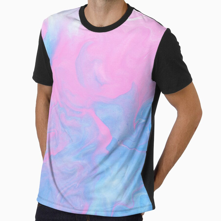 Pink & Blue Marble Watercolor by newburyboutique