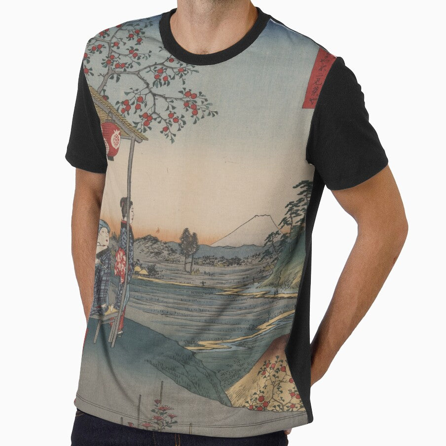 Hiroshige's The Teahouse with the View of Mt. Fuji at Zōshigaya by mosfunky